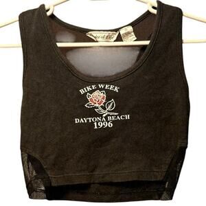 Vintage 90's choice of life Bike Week Daytona Beach 1996 crop top size M